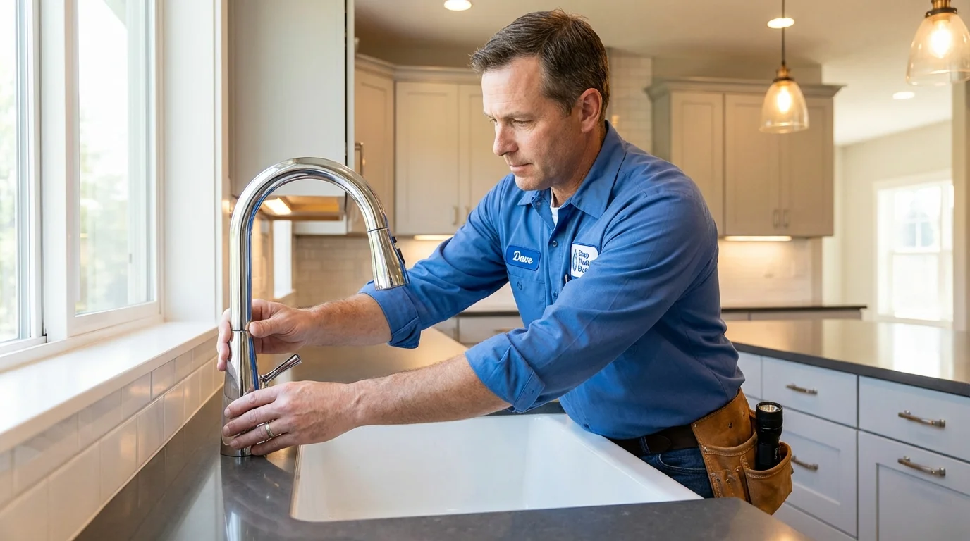 Kitchen faucet installation by Johns Plumbing LLC in Great Neck